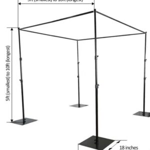 4-Post DIY Photography Backdrop Stand / Wedding Arch Canopy Tent