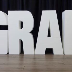 Large GRAD Table Base Foam Letters