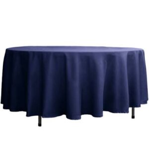 Round 108" Navy Standard Polyester Tablecloths