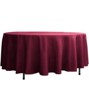 Round 108" Burgundy Standard Polyester Tablecloths