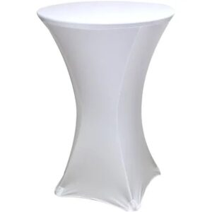 White Spandex Cocktail Tablecloth